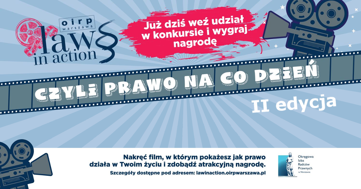 OIRP w Warszawie ogłasza II edycję Konkursu dla dzieci i młodzieży „Law in action – czyli prawo na co dzień”